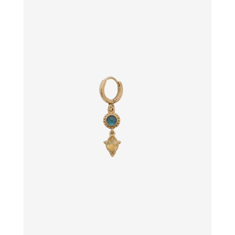 Boucle d'oreille Milane pm en tourmaline bleue - LA2L | Birdy
