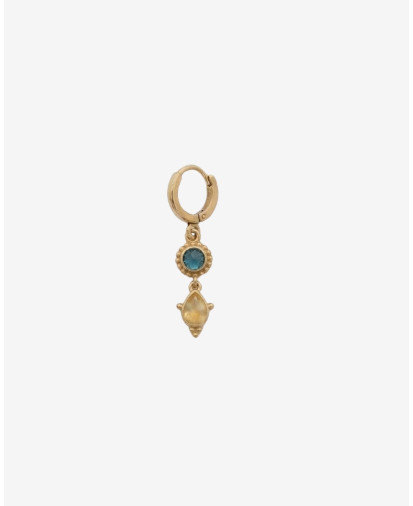 Boucle d'oreille Milane pm en tourmaline bleue - LA2L | Birdy