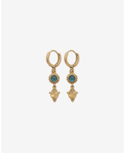 Boucle d'oreille Milane pm en tourmaline bleue - LA2L | Birdy