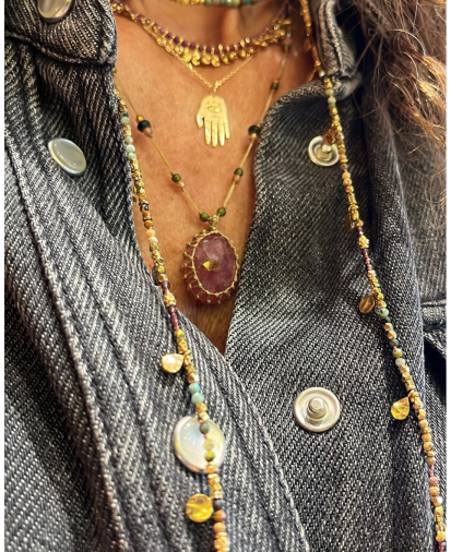 Collier Nomade Pampilles Rubis | Birdy Coup de Cœur