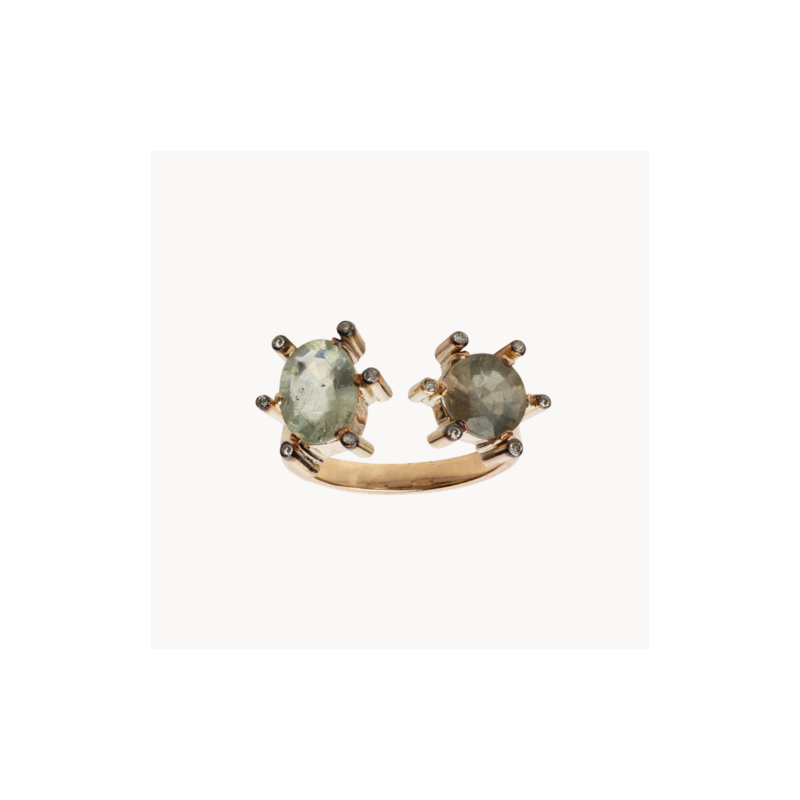 Bague Double Saphir