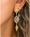 Boucles d'oreilles Alice Améthyste & Topazes Bleues | Diaperis | Birdy