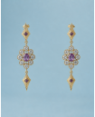 Boucles d'oreilles Alice Améthyste & Topazes Bleues | Diaperis | Birdy