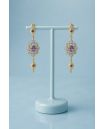 Boucles d'oreilles Alice Améthyste & Topazes Bleues | Diaperis | Birdy