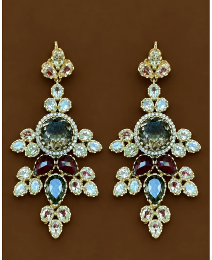 Boucles d’oreilles AEVA Quartz Fumé & Citrine | Diaperis – Birdy