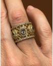 Bague Anali Améthyste Verte Plaqué Or | Diaperis Birdy