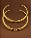 Collier Torque Joséphine – Péridot & Topaze Bleue | Diaperis