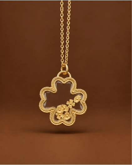Collier Isalya Trèfle Porte-Bonheur Plaqué Or | Diaperis