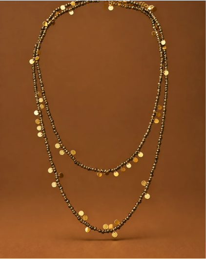 Sautoir Pia Pyrite 3-en-1 | Bijou Best-Seller Birdy Paris