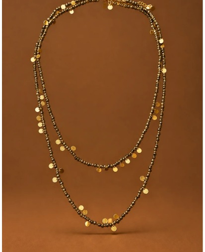 Sautoir Pia Pyrite 3-en-1 | Bijou Best-Seller Birdy Paris