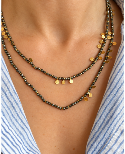 Sautoir Pia Pyrite 3-en-1 | Bijou Best-Seller Birdy Paris