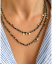 Sautoir Pia Pyrite 3-en-1 | Bijou Best-Seller Birdy Paris